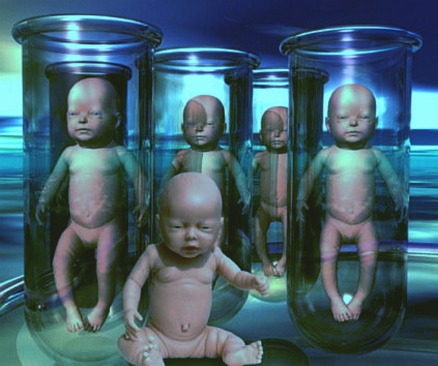 Human clone babies in a test tube, Cyber Wars, John Storm adventure by Jameson Hunter