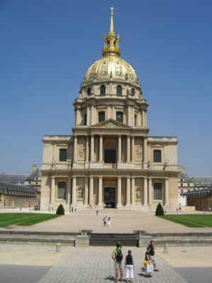 The church at Les Invalides in France showing the often close connection between historical hospitals and churches.