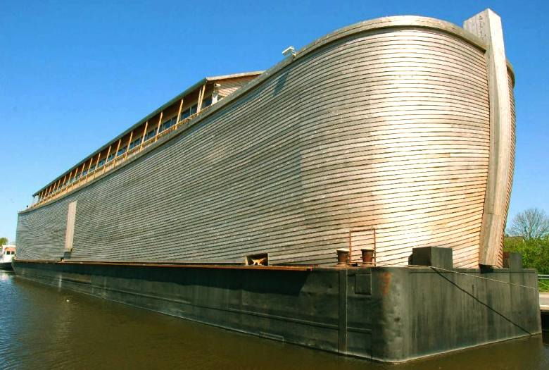 Ark replica floating houseboat moored Turkey