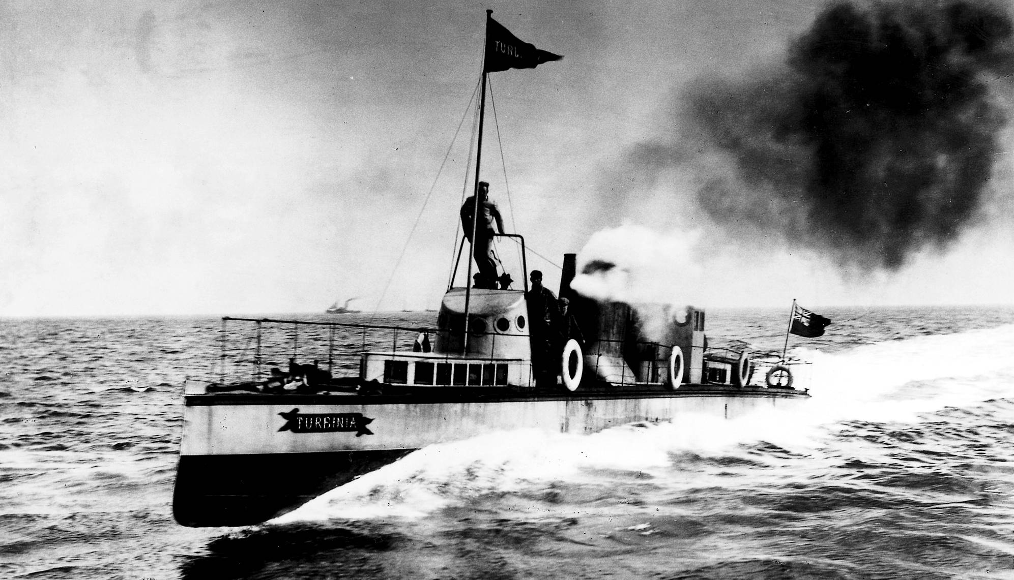 Turbinia steam trubine powered yacht by Charles Algernon Parsons
