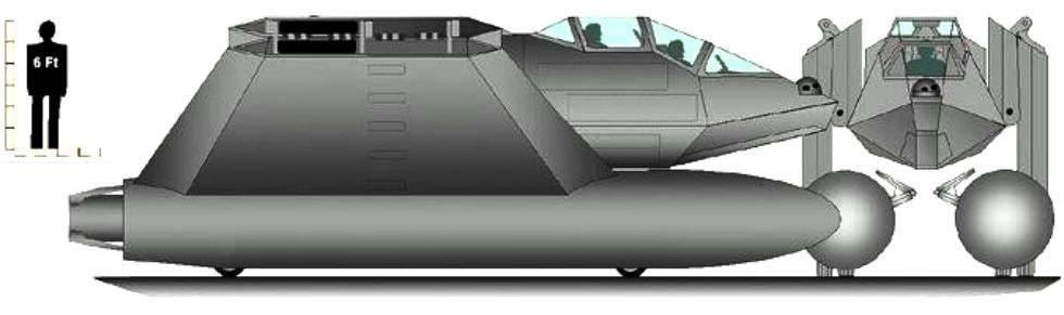 SWATH twin hull CHARC fast attack boat, Navy, Marine design exercise by Lockeed Martin