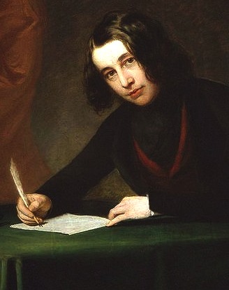 Charles Dickens painting Boston 1842