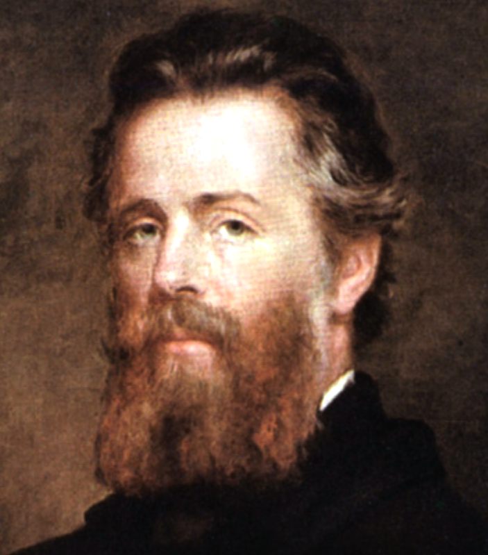 Portrait in oils on canvas, Herman Melville