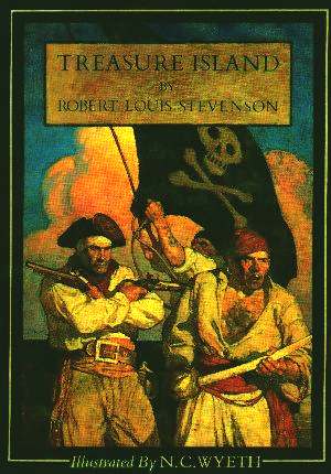 Treasure Island 1911 book cover by Scribner - The Golden Skull inspiration, Robert Louid Stevenson