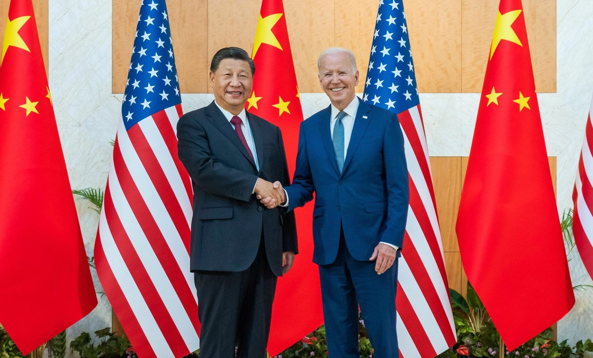 Xi Jinping and Joe Biden at the G20 summit in Bali 2015