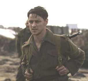James McAvaoy as Robbie Turner in the army, Atonement