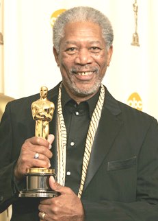 Morgan Freeman collecting an Oscar