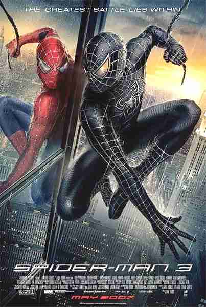 Spider-Man 3 movie poster starring Tobey Maguire
