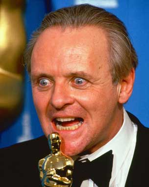 Anthony Hopkins gets his Oscar at the Academy Awards