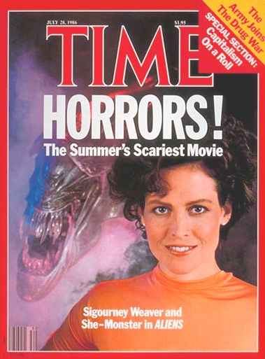 Aliens on the cover of TIME's July 28, 1986 issue Sigourney Weaver