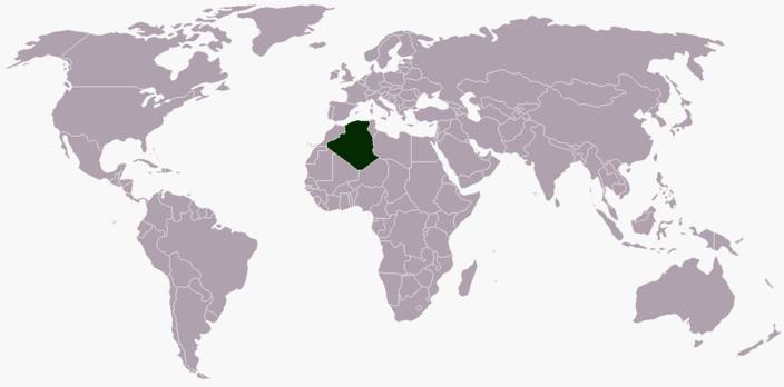 algiers world map