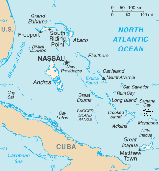 Bahamas map north atlantic ocean