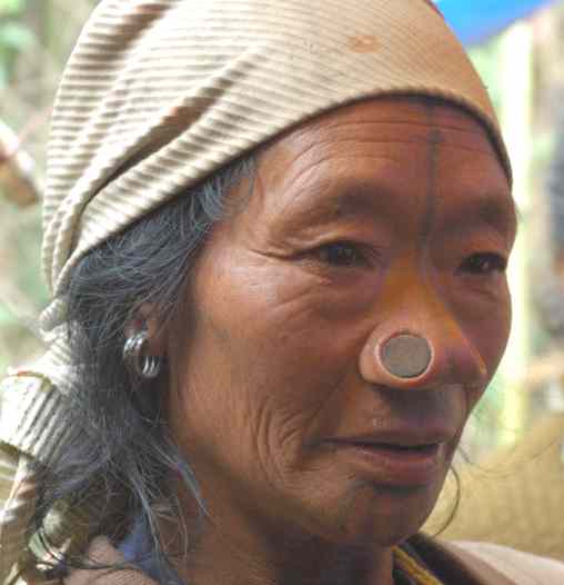 Apatani tribal women in Arunachal Pradesh, India