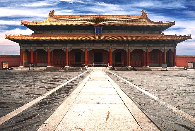 Beijing, China the forbidden city, pavillion, tourist favourite on travel holidays