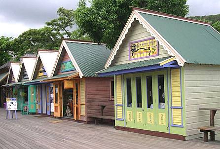 Jamaica beach front shops