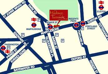 Madame Tussauds map of London