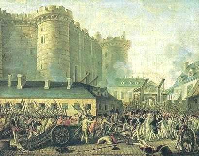 Painting of the storming of the Bastille 1789