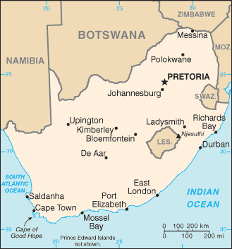 South African map