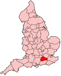 Surrey, England location map