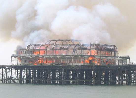 Brighton west pier later in the day