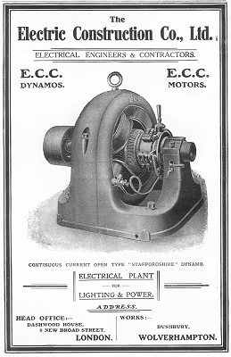 Early electricity generating dynamos and motors advert