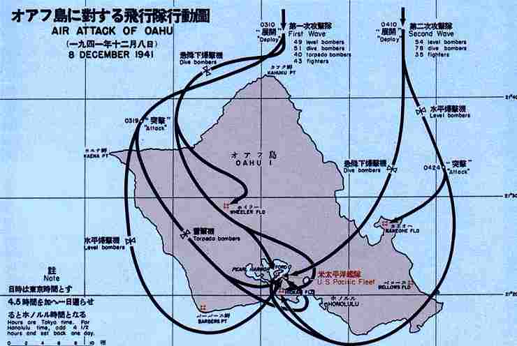 Pearl Harbour air attack pattern