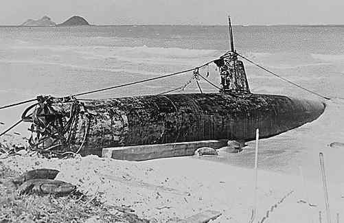 Japanese minisub wreckage Pearl Harbor