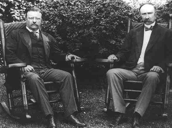 Theodore Roosevelt and his Vice President, Charles W. Fairbanks