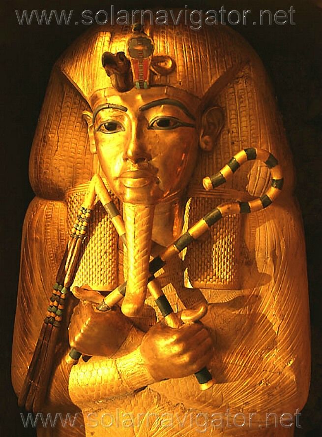 Statue of King Tutankhamun pharaoh boy king of Egypt