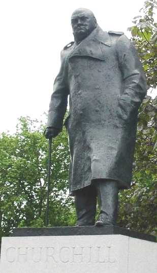 Winston Churchill's statue in London