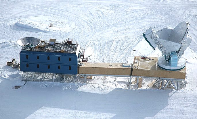 Antarctic South Pole telescope observatory