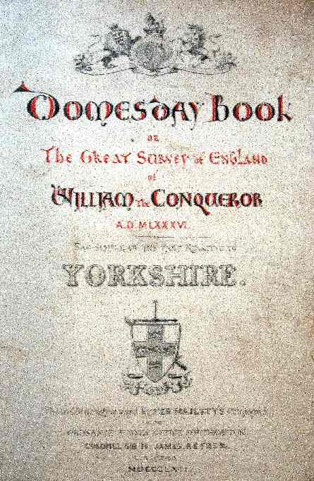 William the Conqueror's great survey of England, the Domesday Book