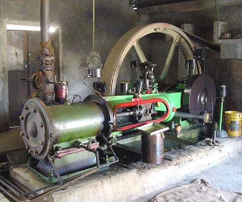 Robey steam engine in situ and working in India