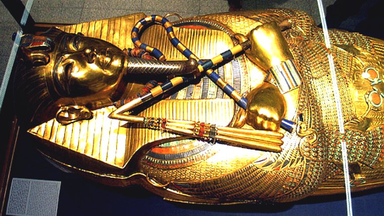 King (pharaoh) Tutankhamun's burial coffin, gold leaf