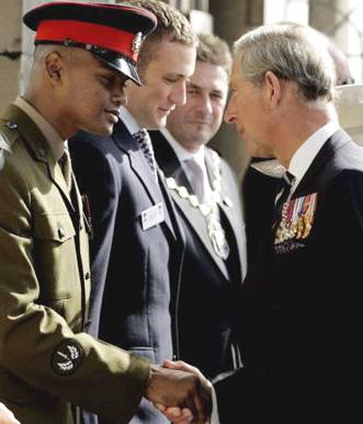 Johnson Beharry VC meets Prince Charles