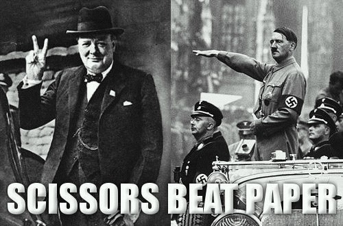 Second World War humour - Adolf Hitler and Winston Churchill