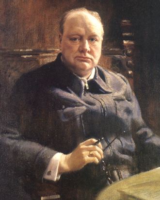 Painting of Winston Churchill