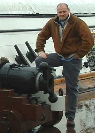 Nelson Kruschandl onbaord HMS Warrior