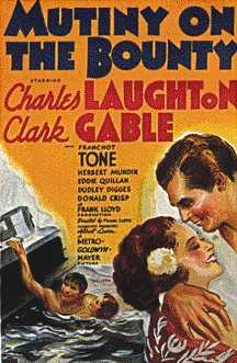 Mutiny on the Bounty Clarke Gable and Charles Laughton movie poster