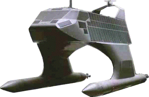 Solar Navigator twin hull SWATH catamaran test model