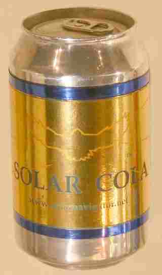 Solar Cola Egyptian gold can design