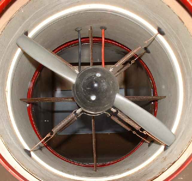 Air drive propeller and suspended motor