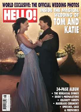 Hello Magazine cover Tom Cruise and Katie Holmes wedding