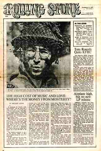 John Lennon - Rolling Stone issue 1 November 9, 1967 'How I Won the War' Film Still