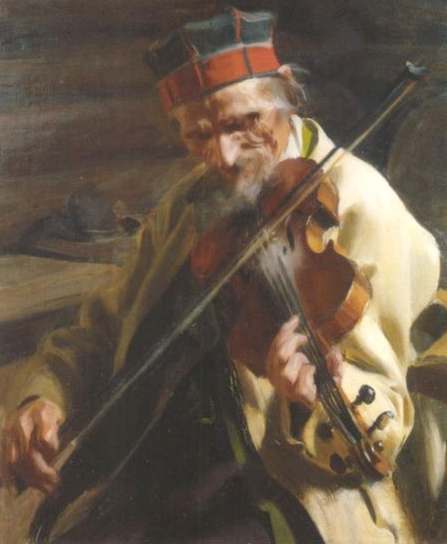 Violinist Hins-Anders painted by Anders Zorn 1904