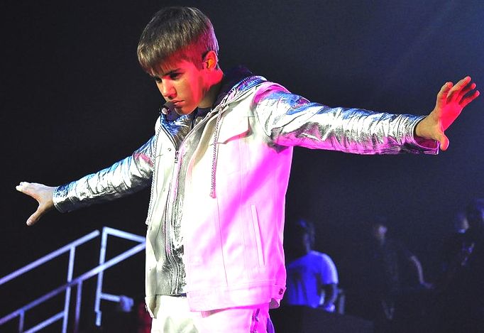 Justin Bieber performing in Jakarta during his My World Tour