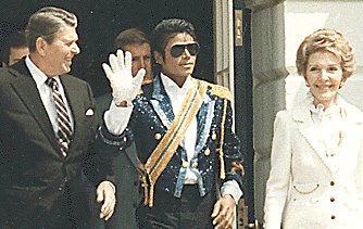 Michael Jackson with Nancy and Ronald Reagan