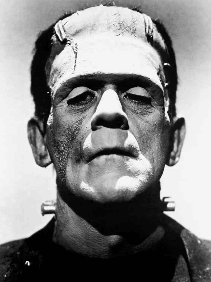 Frankenstein monster played by Boris Karloff
