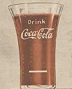 Coca Cola glass advertisement 1917