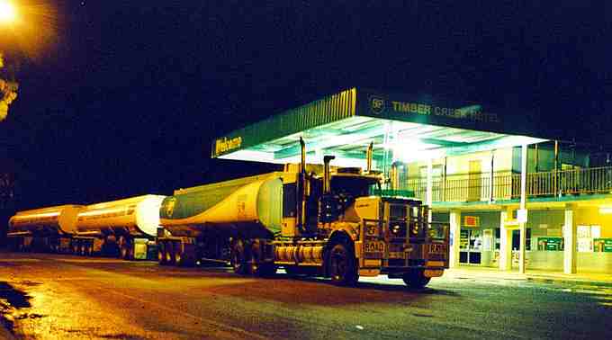BP petrol station at night using the 1989-2001 logo British Petroleum